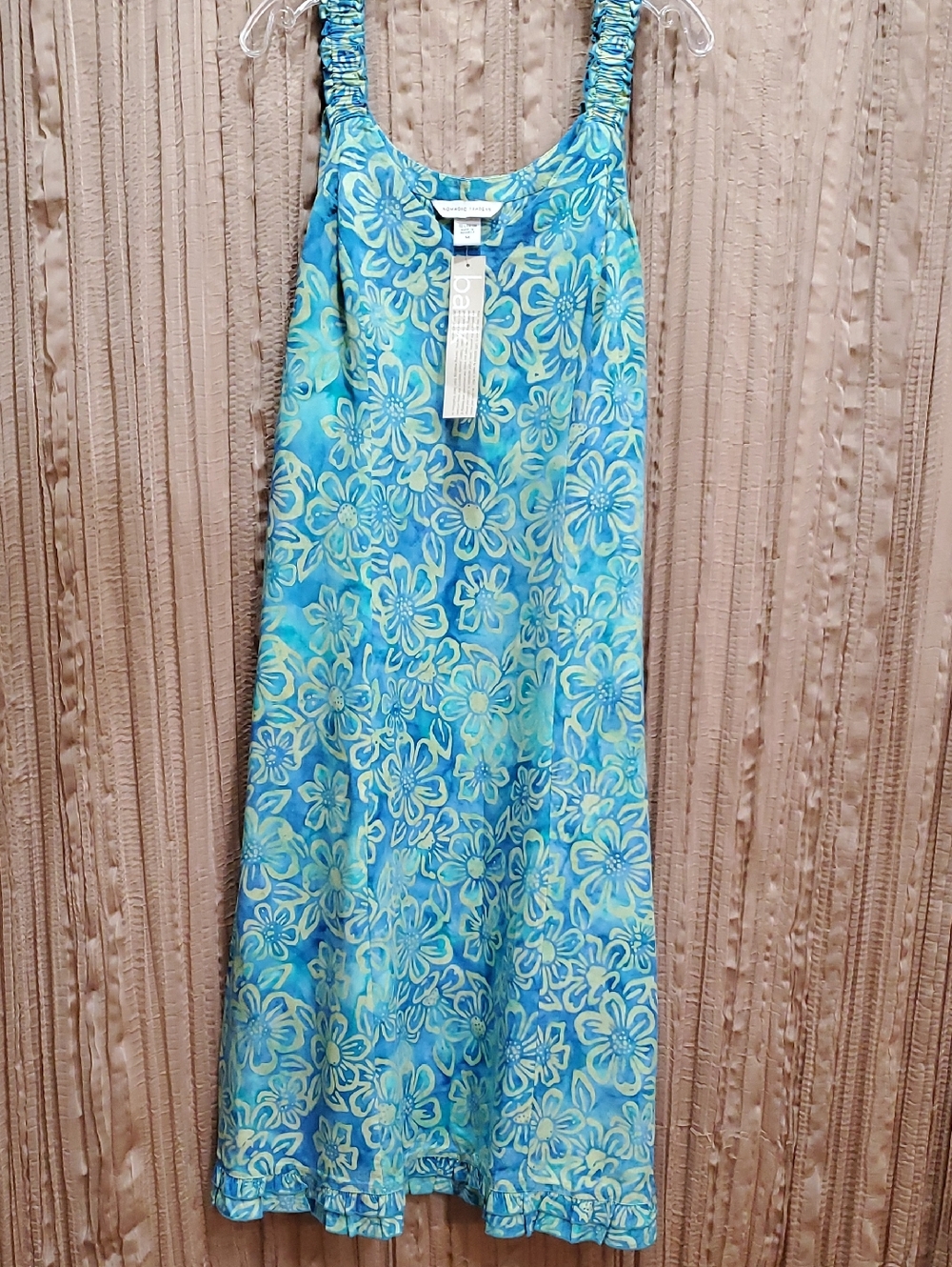 NWT Nomadic Traders Blue Green Floral Sundress Midi Dress Size Medium